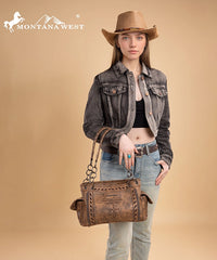 Montana West Whipstitch Studs Concealed Carry Satchel Set