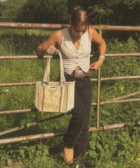 Montana West Cross Stitch Concealed Carry Tote Bag Set