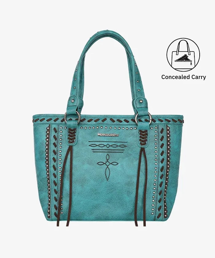 Montana West Cross Stitch Concealed Carry Tote Bag Set