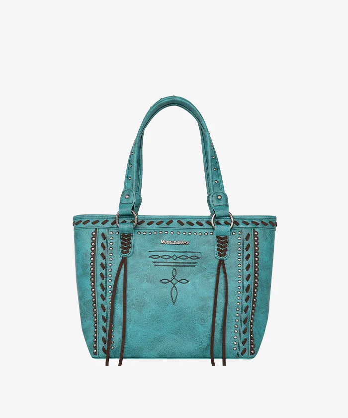 Montana West Cross Stitch Concealed Carry Tote Bag Set