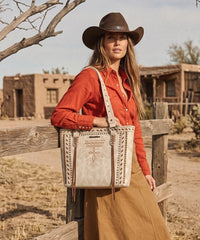 Montana West Cross Stitch Concealed Carry Tote Bag Set