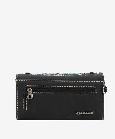 Montana West Cut-out Embroidered Feather Wallet