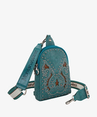 Montana West Embroidered Cut-out Boot Scroll Sling Bag - Montana West World