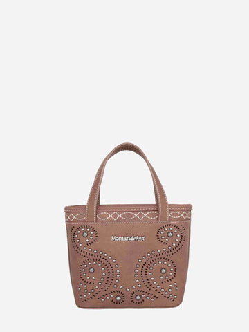 Montana West Laser Cut-out Swirl Crossbody Mini Tote - Montana West World