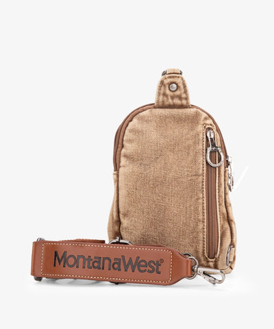 Montana West Aztec Denim Sling Bag - Montana West World