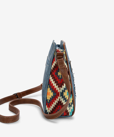 Montana West Aztec Denim Crossbody Bag Set - Montana West World