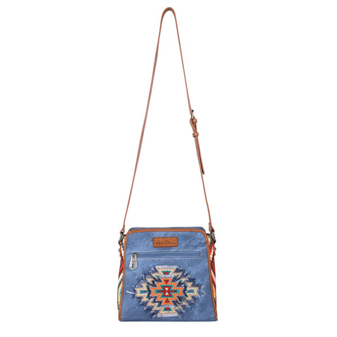 Montana West Aztec Denim Crossbody Bag Set - Montana West World