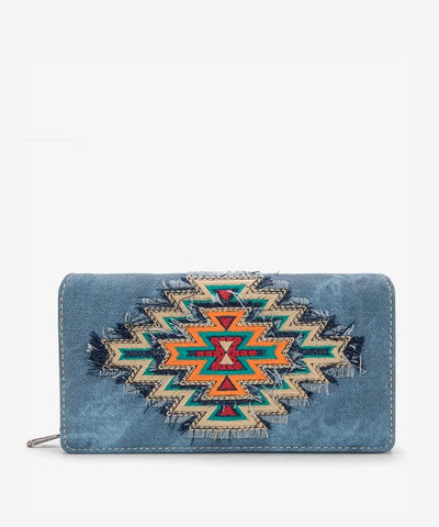 Montana West Aztec Denim Crossbody Bag Set - Montana West World