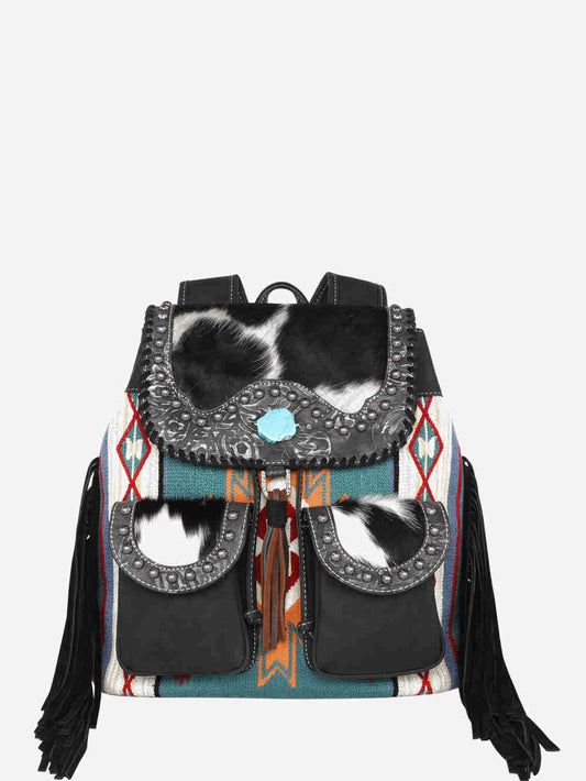Montana West Hair-On Cowhide Aztec Tapestry Backpack - Montana West World