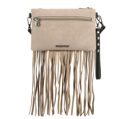 Montana West Embroidered Fringe Crossbody Wristlet - Montana West World