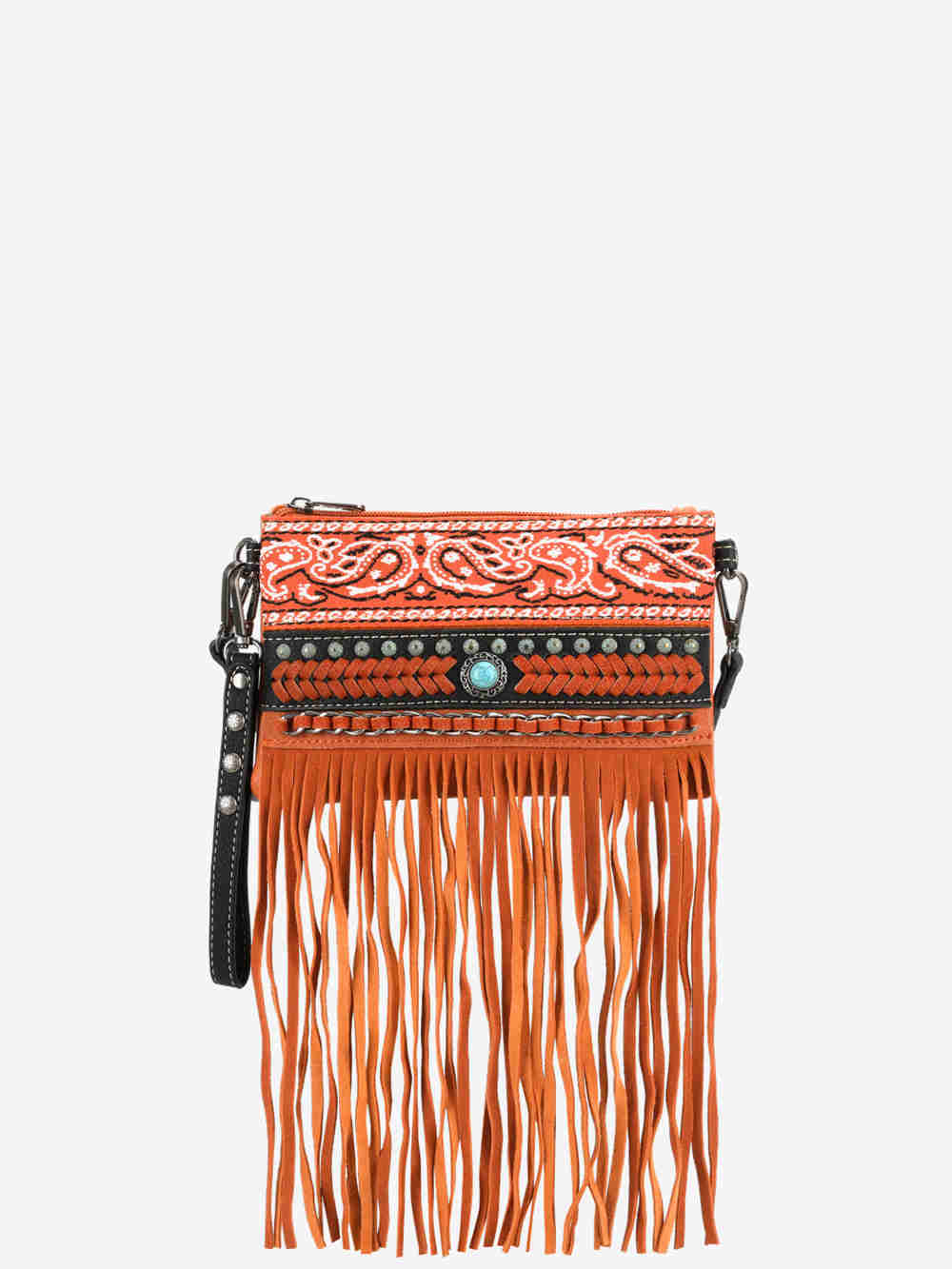 Montana West Embroidered Fringe Concealed Carry Crossbody Bag - Montana West World