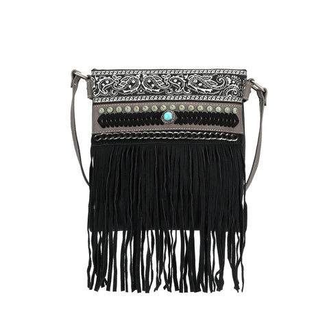 Montana West Embroidered Fringe Concealed Carry Crossbody Bag - Montana West World