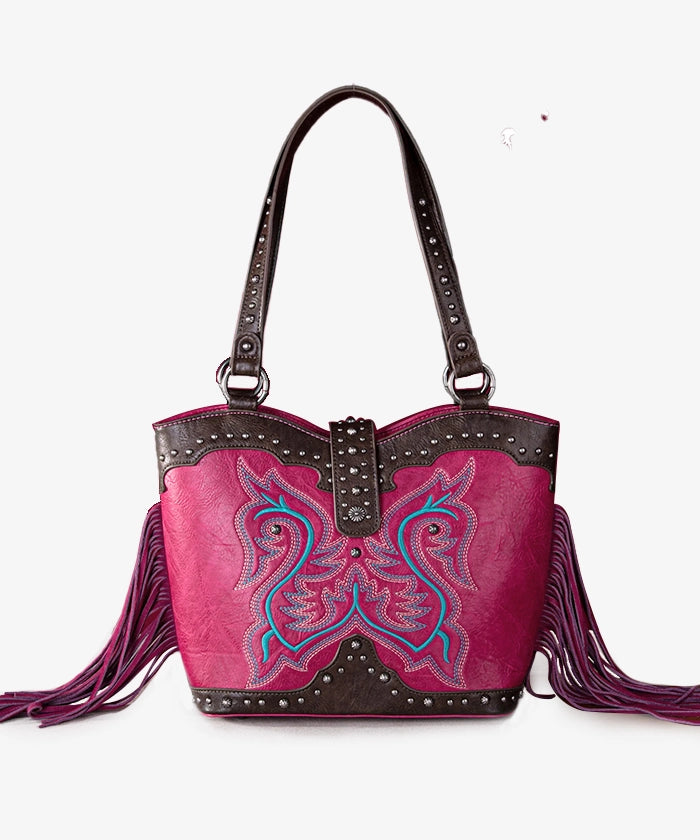 Montana_West_Embroidered_Fringe_Concealed_Carry_Tote_Hot pink