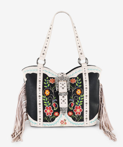 Montana West Floral Embroidered Concealed Carry Tote - Montana West World