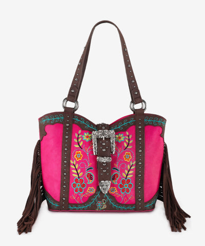 Montana West Floral Embroidered Concealed Carry Tote - Montana West World