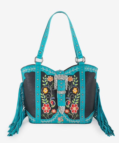 Montana West Floral Embroidered Concealed Carry Tote - Montana West World