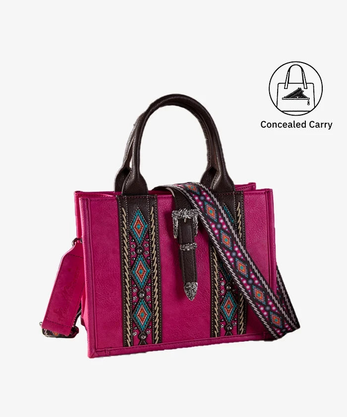 Montana West Buckle Aztec Concealed Carry Tote