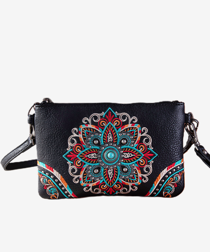 Montana West Floral Embroidered Wristlet - Montana West World