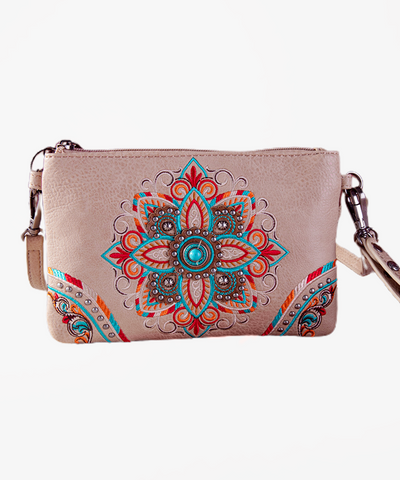 Montana West Floral Embroidered Wristlet - Montana West World