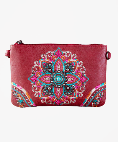 Montana West Floral Embroidered Wristlet - Montana West World