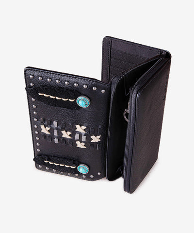 Montana West Feather Whipstitch Wallet - Montana West World