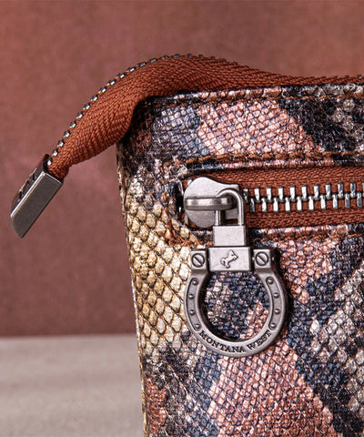 Montana West Snake-Skin Wristlet