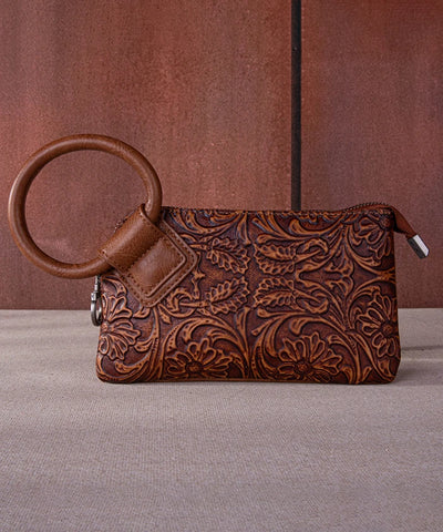 Montana West Floral Tooled Wristlet