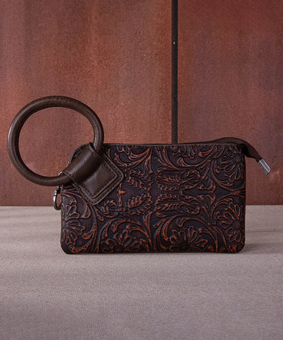 Montana West Floral Tooled Wristlet