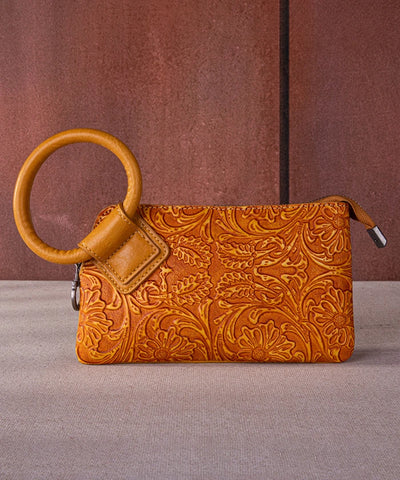 Montana West Floral Tooled Wristlet