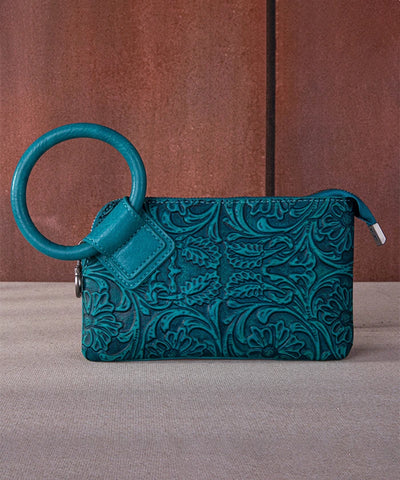 Montana West Floral Tooled Wristlet