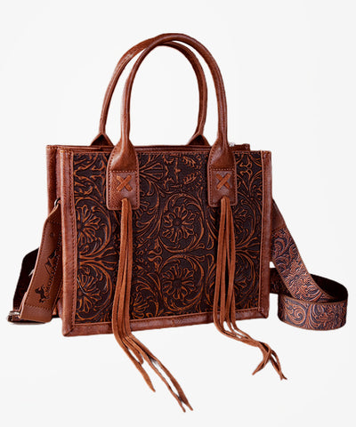 Montana West Fringe Tooled Tote Bag - Montana West World