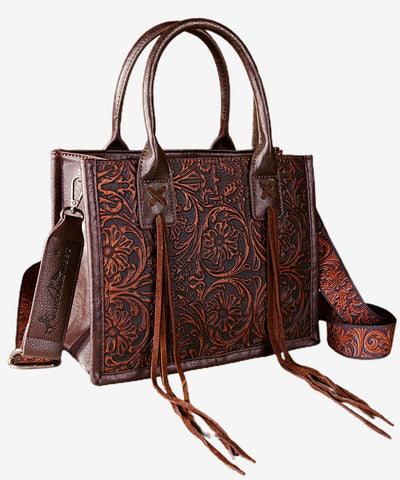 Montana West Fringe Tooled Tote Bag - Montana West World