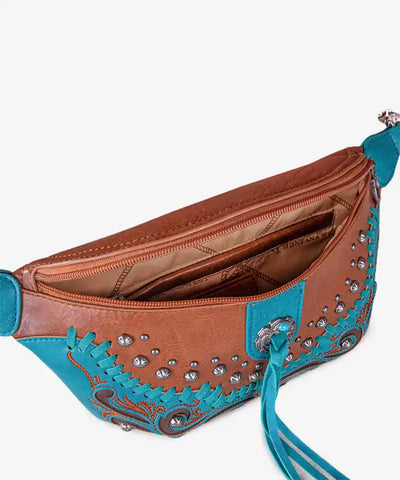 Montana West Studded Whipstitch Fanny Pack - Montana West World