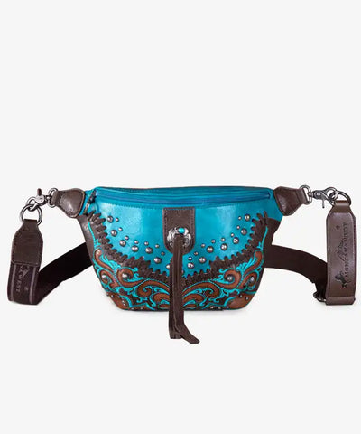 Montana West Studded Whipstitch Fanny Pack - Montana West World