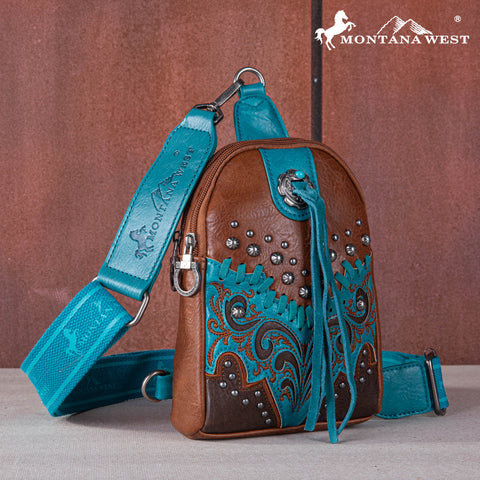 Montana West Embroidered Scroll Cut-out Concealed Carry Bag Set