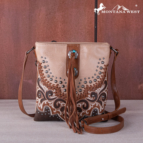 Montana West Embroidered Scroll Cut-out Concealed Carry Bag Set