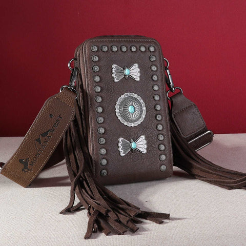 Montana West  Fringe Mariposa Concho Collection Phone Wallet/Crossbody - Montana West World