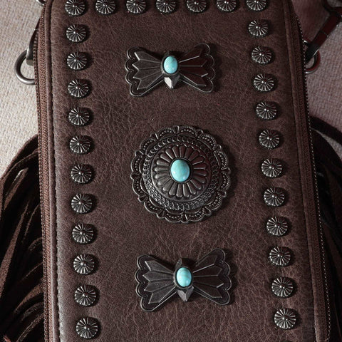 Montana West  Fringe Mariposa Concho Collection Phone Wallet/Crossbody - Montana West World