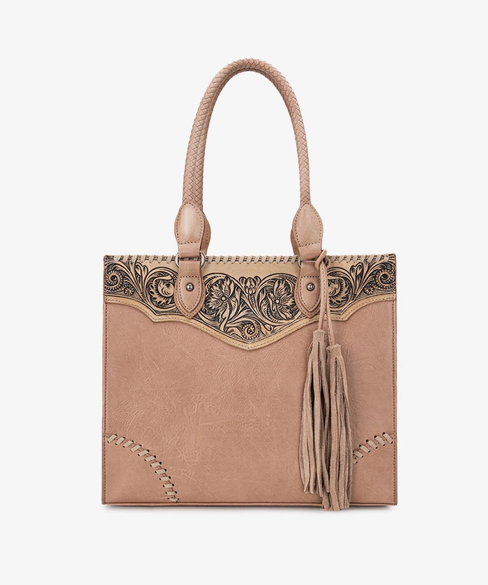 Montana West Tooled Fringe Tote Bag - Montana West World