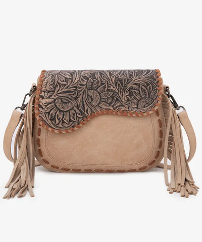 Montana West Tooled Flap Crossbody Bag - Montana West World