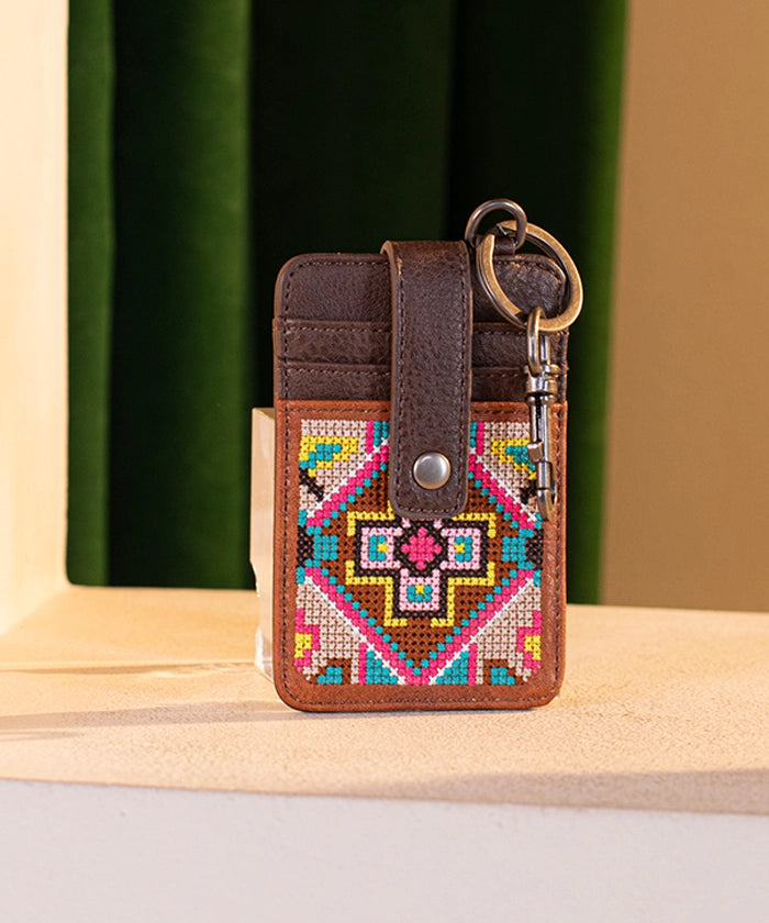 Montana West Pattern Embroidered Card Holder - Montana West World