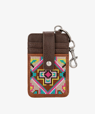 Montana West Pattern Embroidered Card Holder - Montana West World