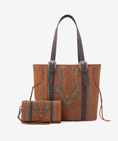 Montana West Whipstitch Concealed Carry Tote Set - Montana West World