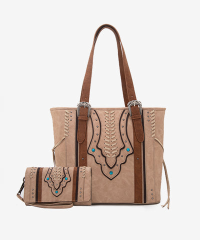 Montana West Whipstitch Concealed Carry Tote Set - Montana West World