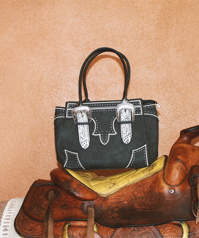 【in a row】Western Buckle Shoulder Bag in a row (インアロー) - ウエスタンバックルショルダーバッグ