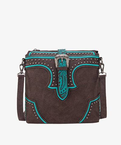 Montana West Buckle Studs Crossbody Bag - Montana West World