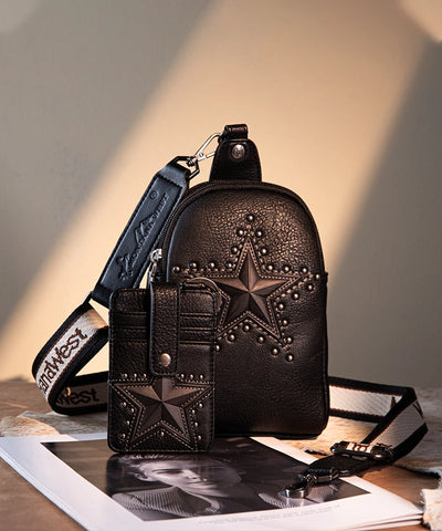 Montana West Longhorn Star Sling Pack