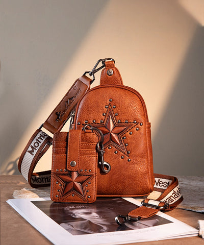 Montana West Longhorn Star Sling Pack