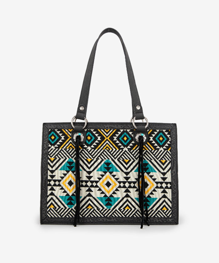 Montana_West_Southwestern_Tooled_Tote_Bag_Black