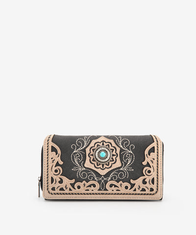 Montana West Cut-out Embroidered Wallet